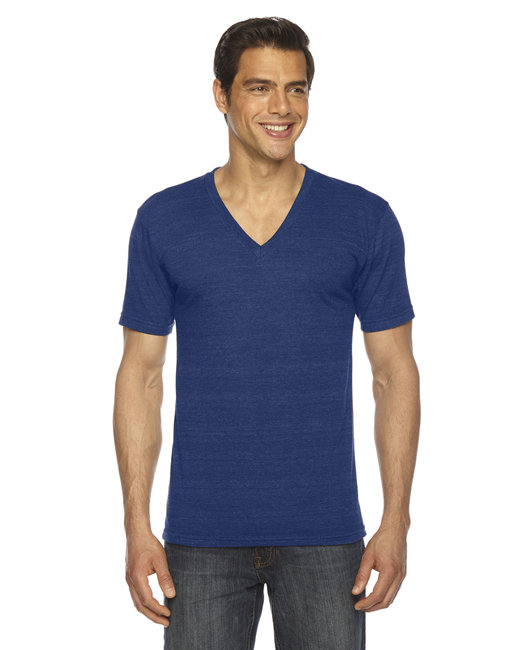 American Apparel Mens Tri-Blend Deep V-Neck Short Sleeve T-Shirt